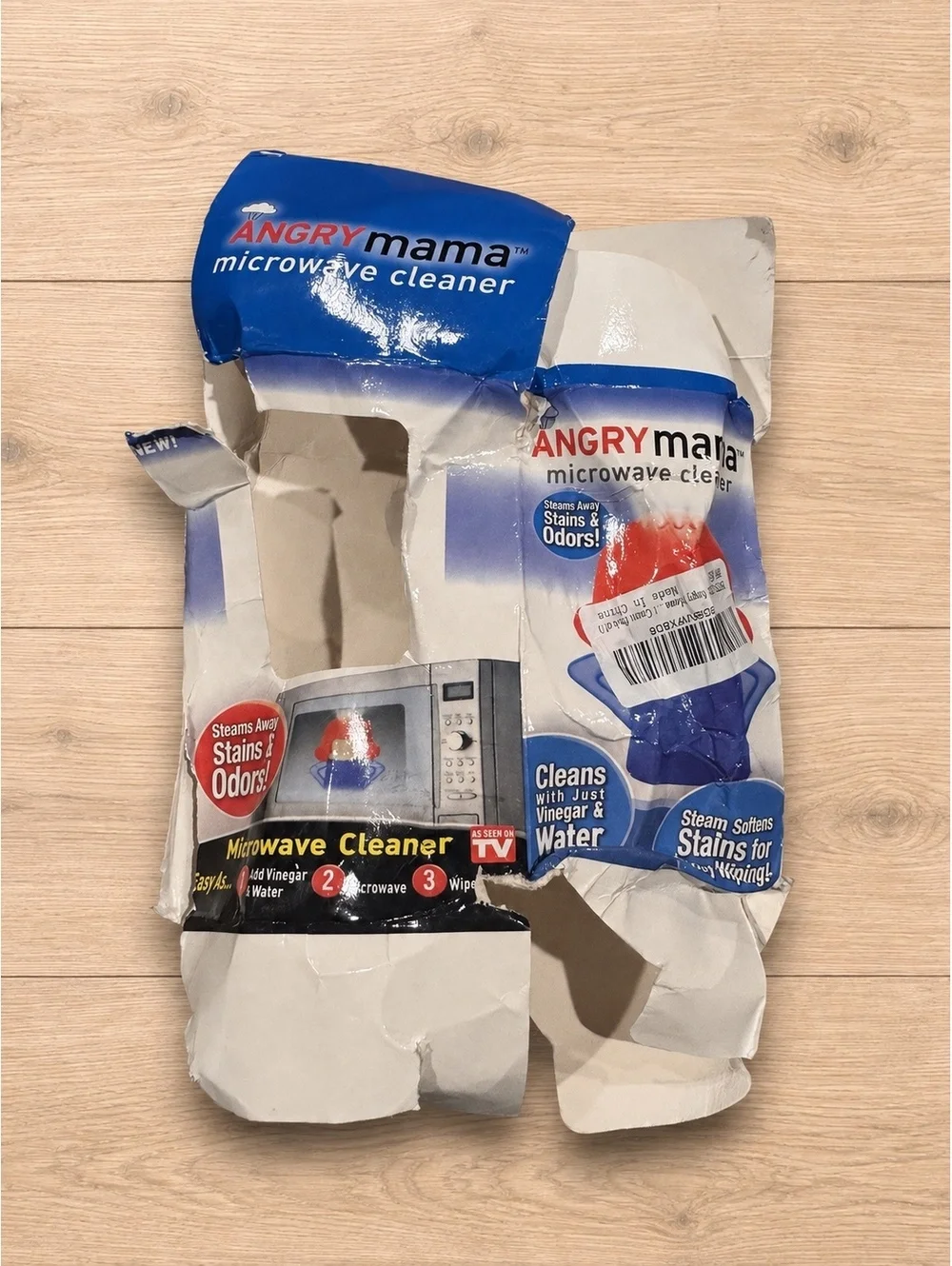 Angry Mama Microwave Cleaner - Open box, all pieces